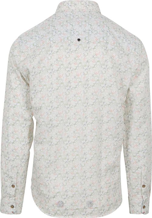 Camicia in lino No Excess con stampa off-white Product / Achterkant