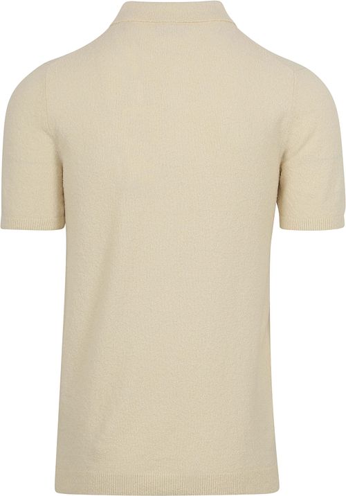 Polo in maglia strutturata No Excess écru Product / Achterkant