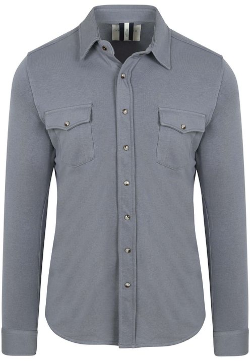 Profuomo Overshirt Western Jersey Blauw Product