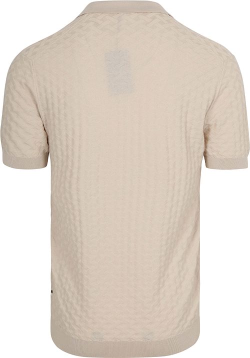 R2 Amsterdam Strickpolo Beige Product / Achterkant