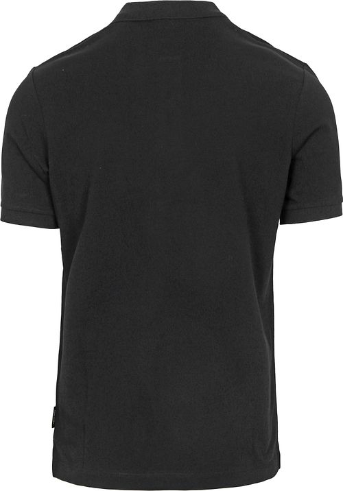 Scotch and Soda Core Polo z tkaniny piqué czarne Product / Achterkant
