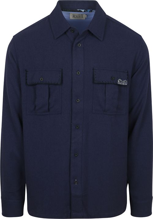 Scotch and Soda Overshirt Strukturerad Marinblå Product