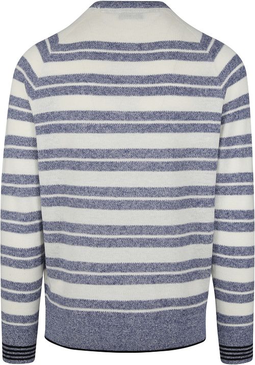 Scotch and Soda Pull Rayé Bleu Product / Achterkant