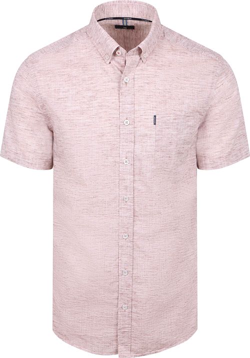 State of Art camicia a maniche corte a righe strutturate bordeaux Product