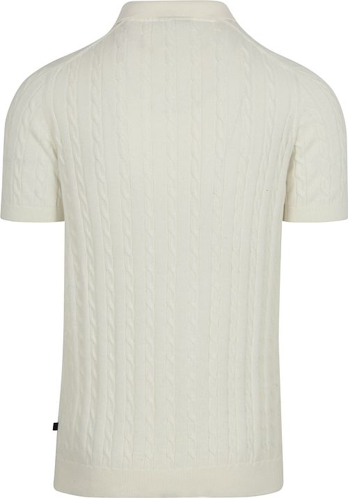 Suitable Respekt Polo Knit Cable Ecru Product / Achterkant