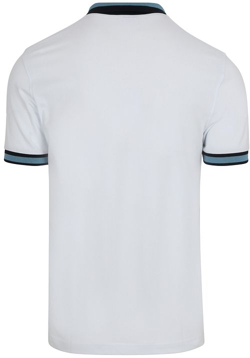 Sun68 Polo Shirt Multistripes Collar White Product / Achterkant