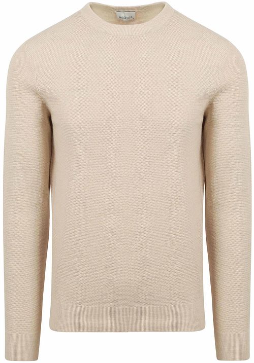 Sweter Profuomo o teksturowanej fakturze w kolorze ecru Product