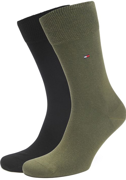 Tommy Hilfiger Chaussettes Classique Lot de 2 paires Vert Noir Product