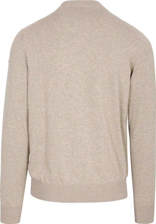 CASAMODA Cardigan Med Lynlås Hybrid Vatteret Taupe Product / Achterkant