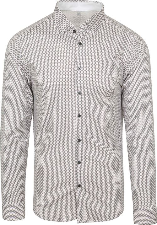 Desoto Camisa sin plancha con estampado integral en blanco Product