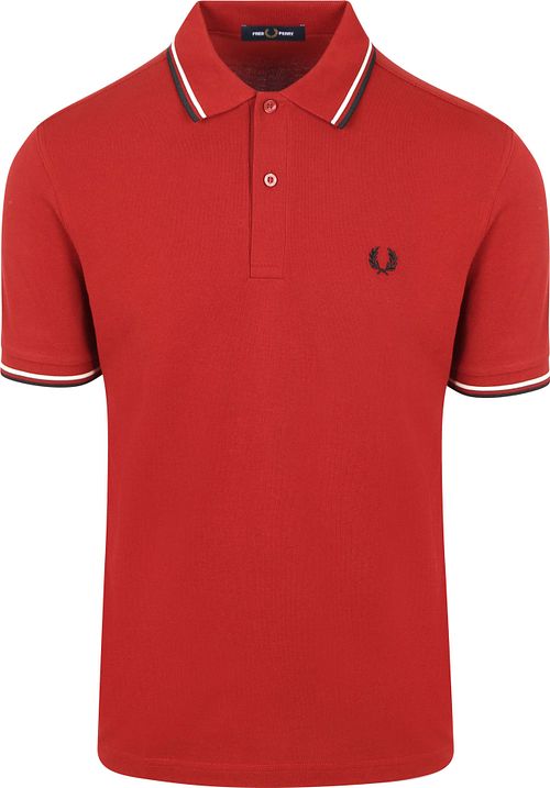 Fred Perry Polo Twin Tipped M3600 Red 74A Product