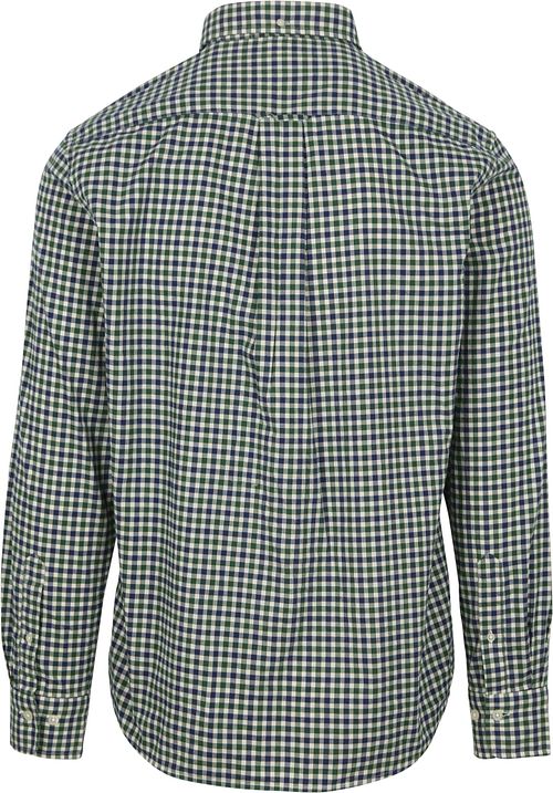 GANT Camicia Casual in twill a quadri verde Product / Achterkant