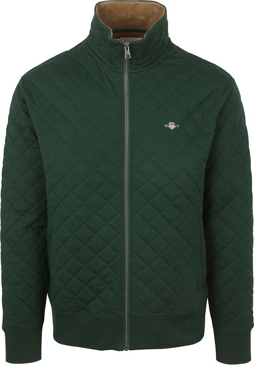 Gant Quilted Vest Donkergroen Product