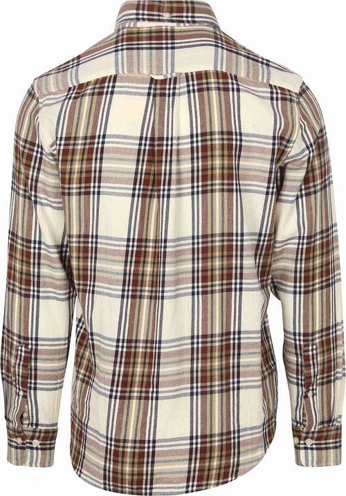 Gant Skjorte Flanel Ternet Ecru Product / Achterkant