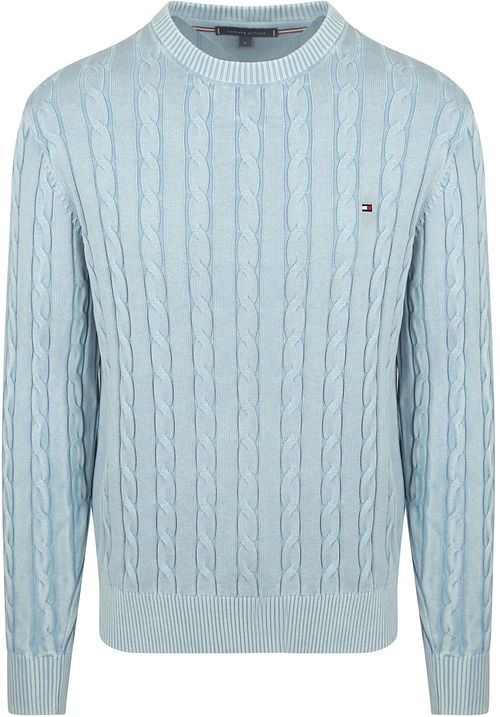Jersey de punto cable de Tommy Hilfiger en azul claro Product