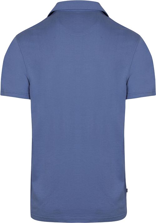 King Essentials The James Poloshirt Royal Blauw Product / Achterkant