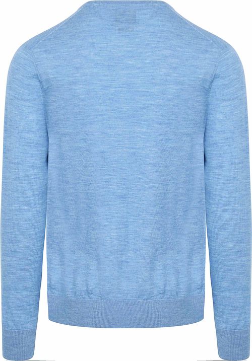 King Essentials The John Pullover z wełny merino jasnoniebieski Product / Achterkant