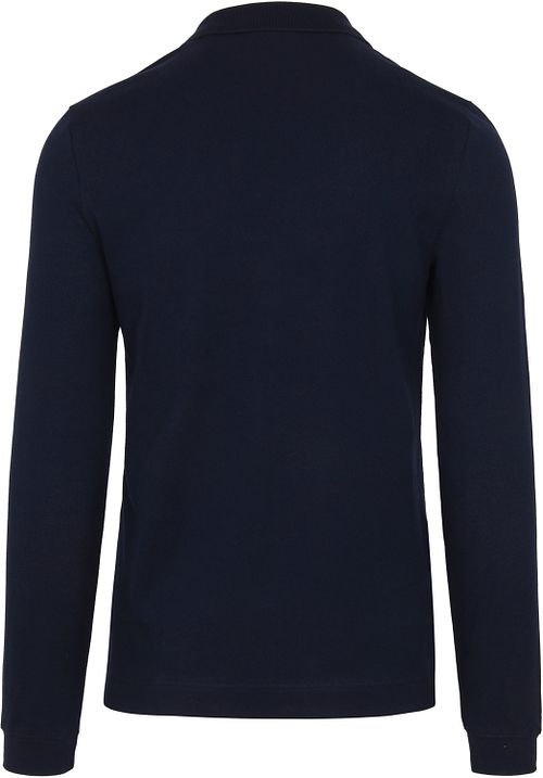 Lacoste Poloshirt Pique Langærmet Mørkeblå Product / Achterkant