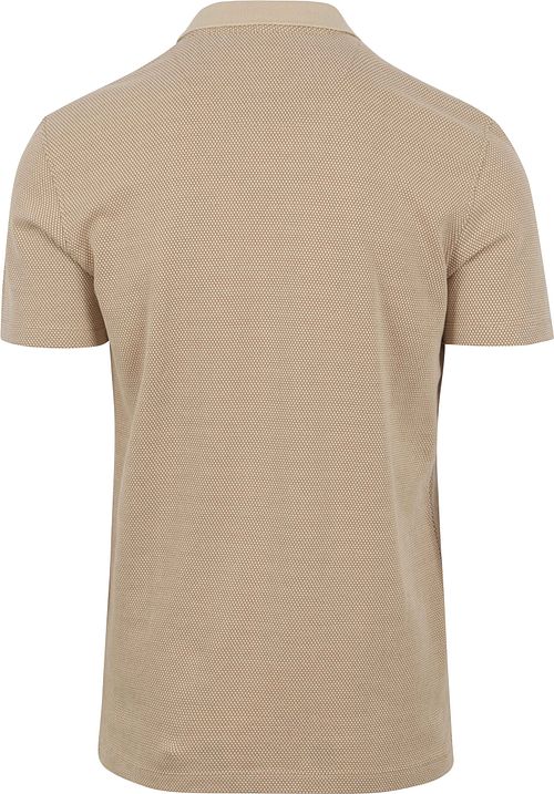 No Excess Strukturerad Pikétröja Beige Product / Achterkant