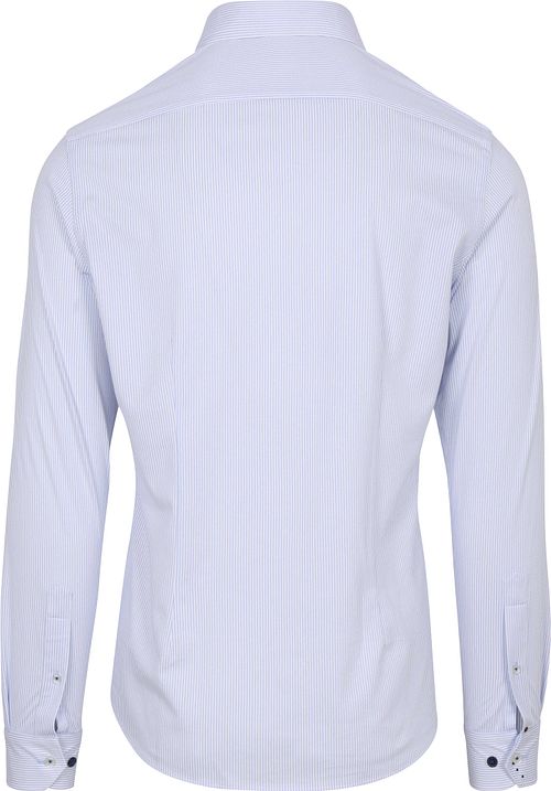 R2 Overhemd Knitted Stripes Blauw Product / Achterkant