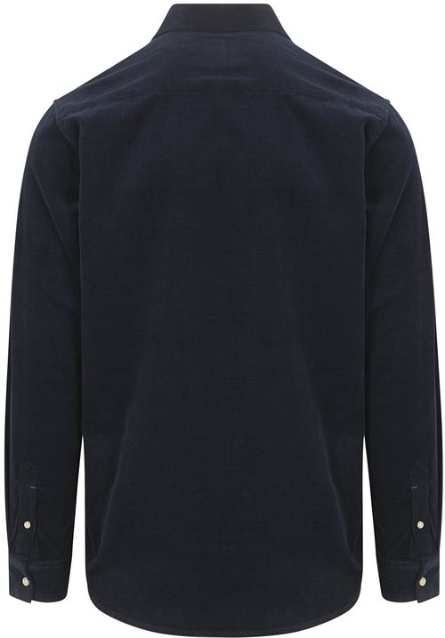 Scotch and Soda Camicia in velluto a coste tinta unita nera Product / Achterkant