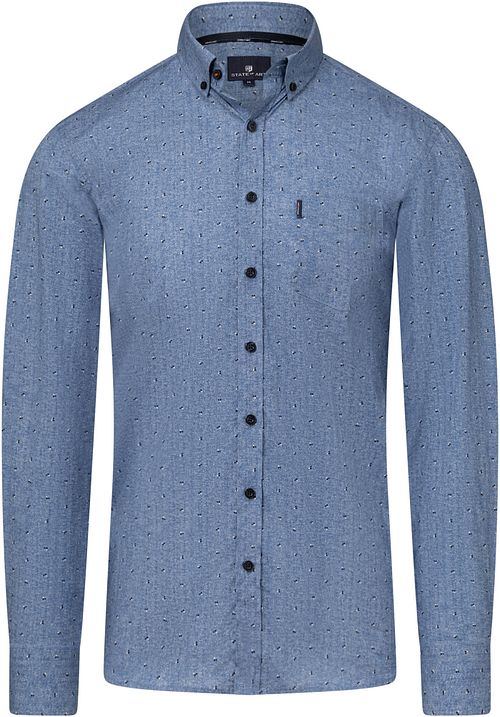 State Of Art Overhemd Print Blauw Product