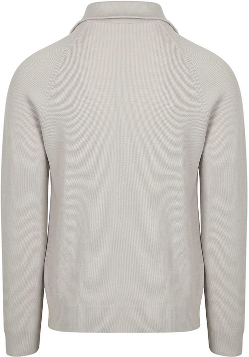 Suitable Half Zip Tröja Tias Cooldry Stickad Greige Product / Achterkant