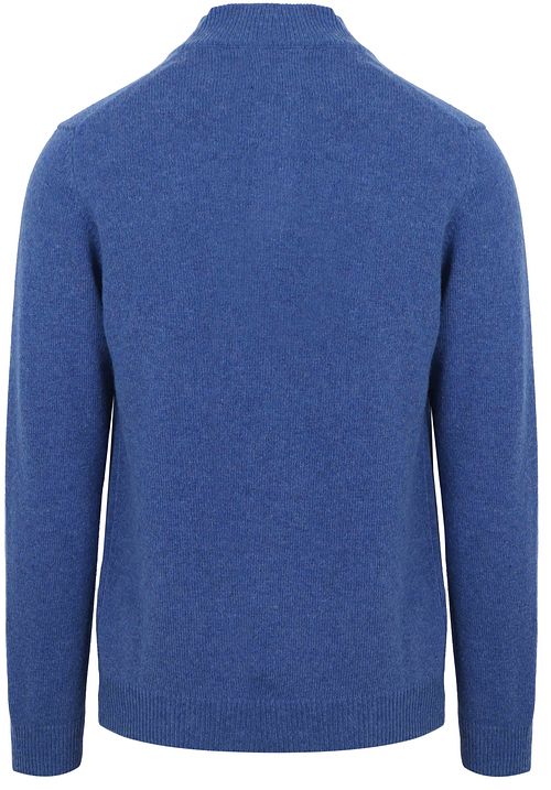 Suitable Halv Zip-tröja i Blått Ull Product / Achterkant