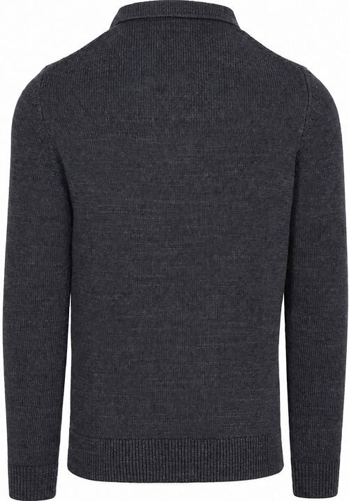 Suitable Button Longue Melange Navy polo shirt