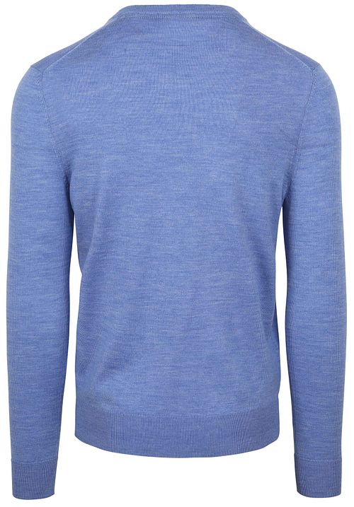 Suitable Merino Pullover V-Ausschnitt Hellblau Product / Achterkant