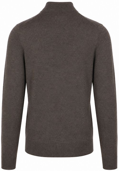 Suitable Merino Half Zip Trøje Brun