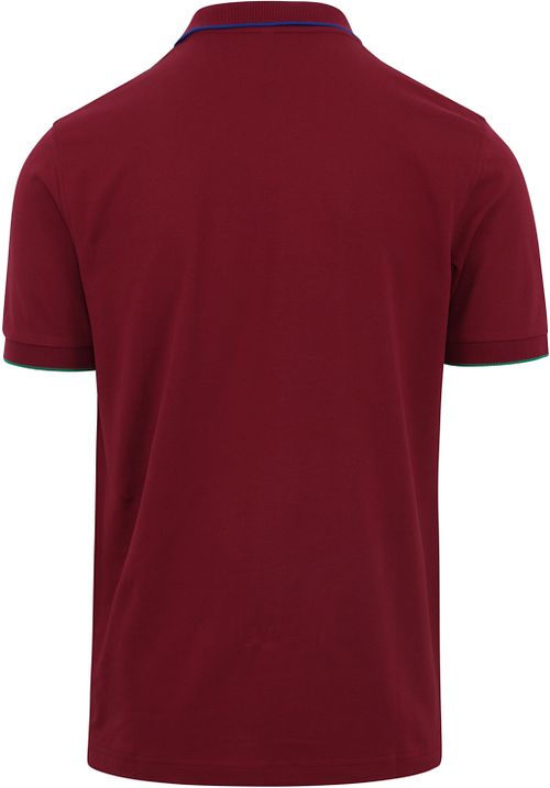 Sun68 Piké Tröja Små Ränder Bordeaux Product / Achterkant