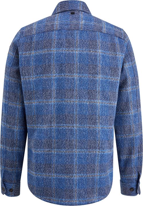 Vanguard Overshirt z szczotkowanej tkaniny w kratę, niebieski Product / Achterkant