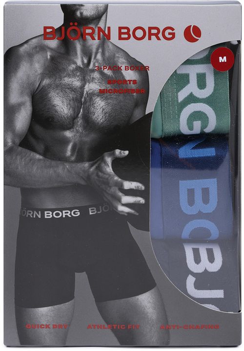 Bjorn Borg Boxers Microfiber 3-pakning Flerfarget Verpakking
