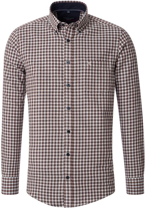 Casa Moda Overhemd Ruiten Bruin Product