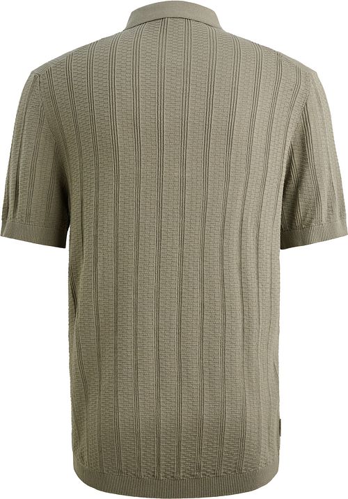 Cast Iron Half-Zip Polo Structure Grønn Product / Achterkant