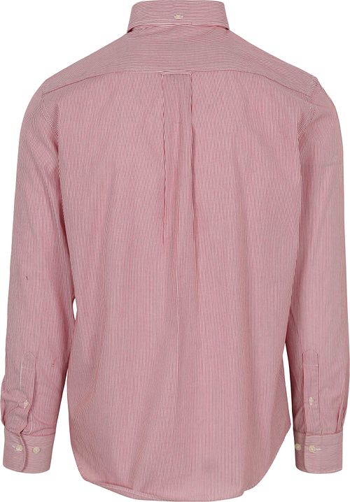 Gant Poplin Banker Overhemd Streep Rood Product / Achterkant