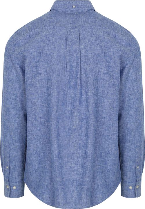 Gant Skjorta i Blått Linne Product / Achterkant