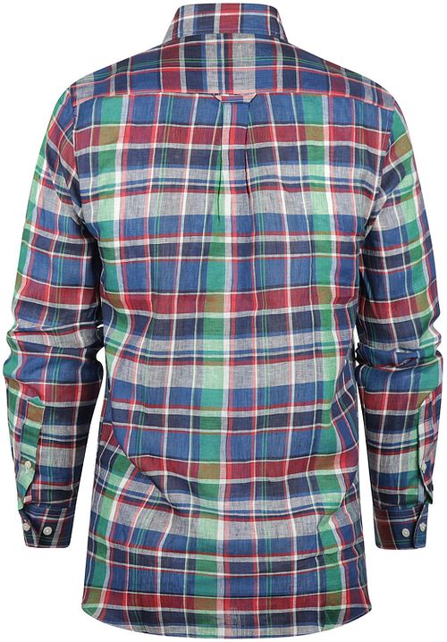 Camisa de lino a cuadros multicolor Steppin' Out Product / Achterkant