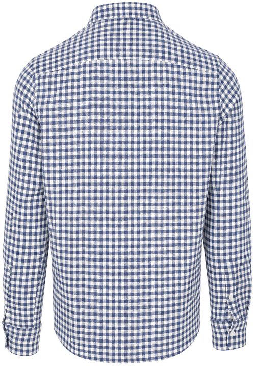 NZA Camicia in flanella Coarse con colletto button-down blu Product / Achterkant