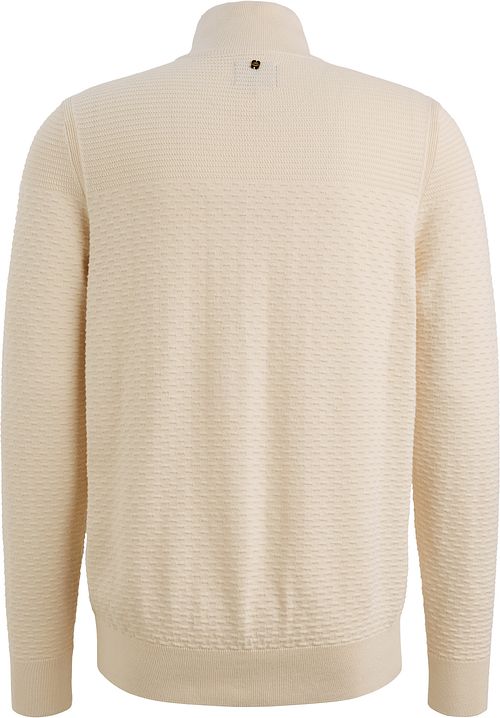 PME Legend Half Zip Structure Mouliné Sweater Ecru