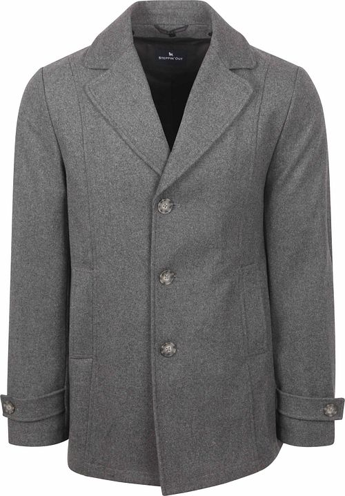 Steppin' Out Manteau Caban Mix Laine Gris Product
