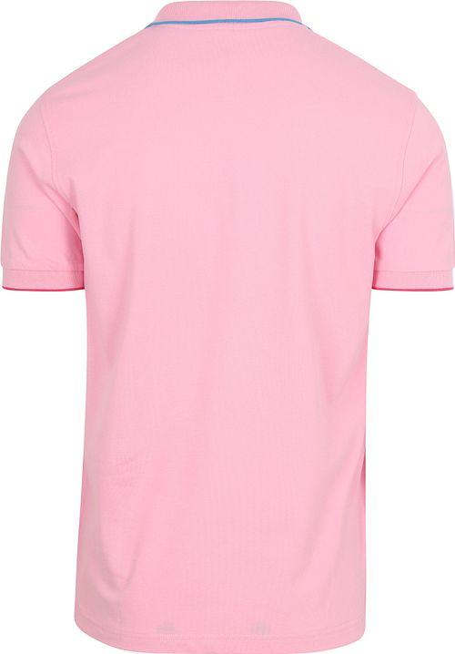 Sun68 Poloshirt Med Små Stribet Krave I Lyserød Product / Achterkant