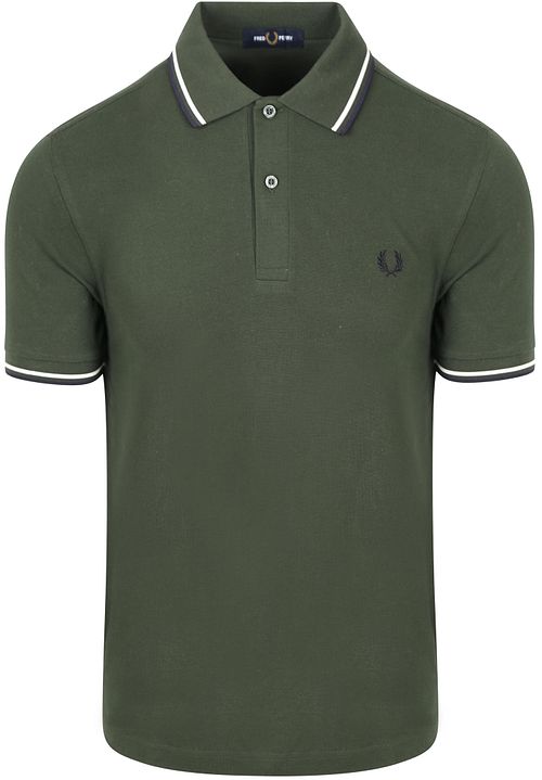 Fred Perry Polo Twin Tipped M3600 Mørkegrøn 53A Product