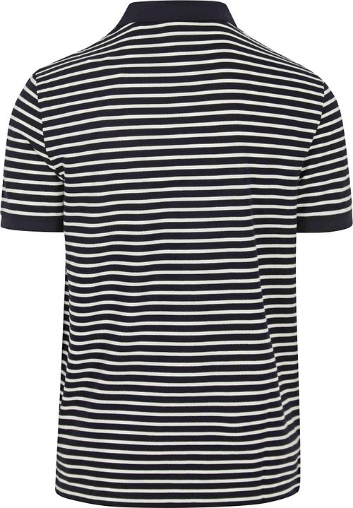 Gant Poloshirt Pique Navy Streep Product / Achterkant