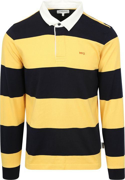 McGregor Rugbyshirt Streep Navy Geel Product