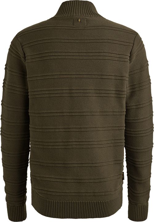 PME Legend Vest Structure Knit Beluga Groen Product / Achterkant