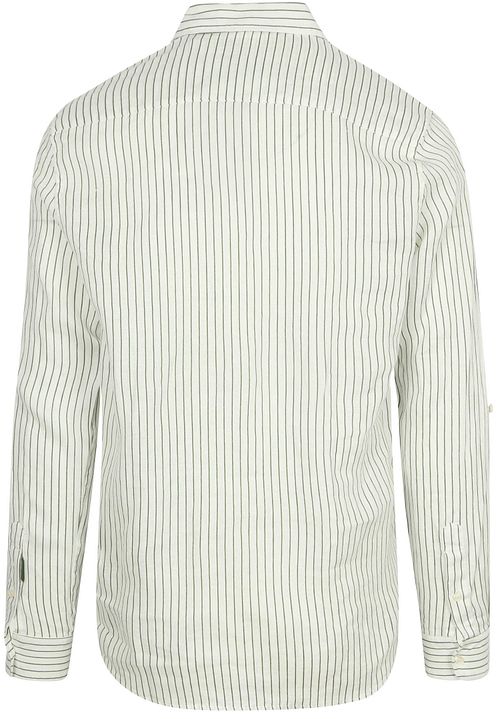 Scotch and Soda Leinenhemd Streifen Weiß Product / Achterkant