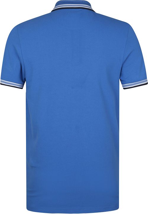 Suitable Poloshirt Brick Mid Blau Product / Achterkant