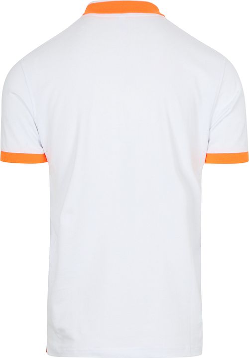 Sun68 Pikétröja Big Stripe Fluo Vit Product / Achterkant